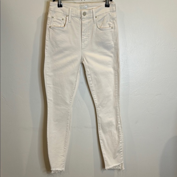 MOTHER THE LOOKER ANKLE STEP FRAY CREAM PUFF SIZE 25 - Picture 4 of 11